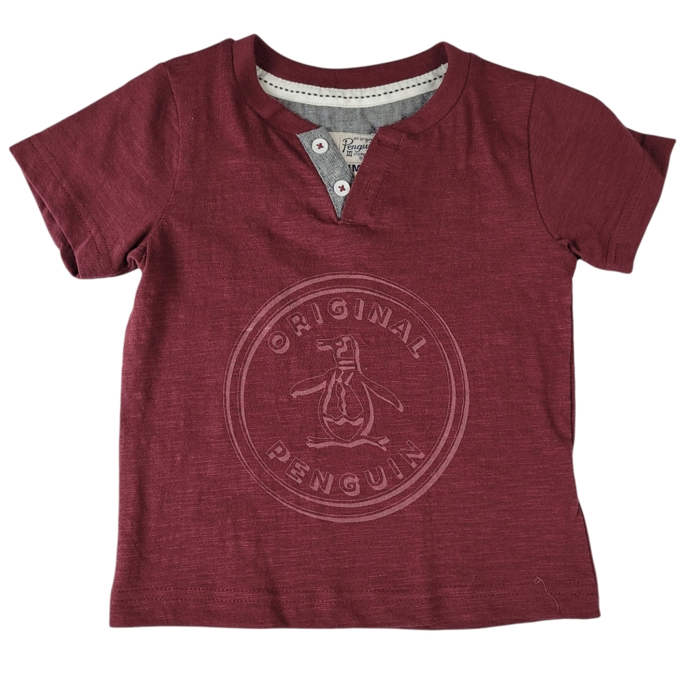 ORIGINAL PENGUIN Tee Shirt Logo Sz 24 M Red